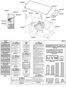 Decals Group - Circuit Protection Diagram and Parts List for 076195-01  Briggs and Stratton Generator